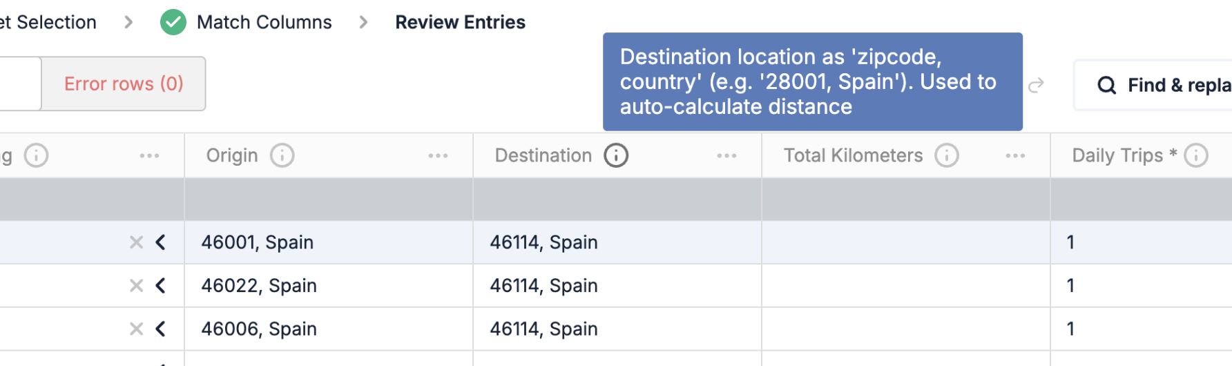 Auto-distance Calculation in Bulk Commuting