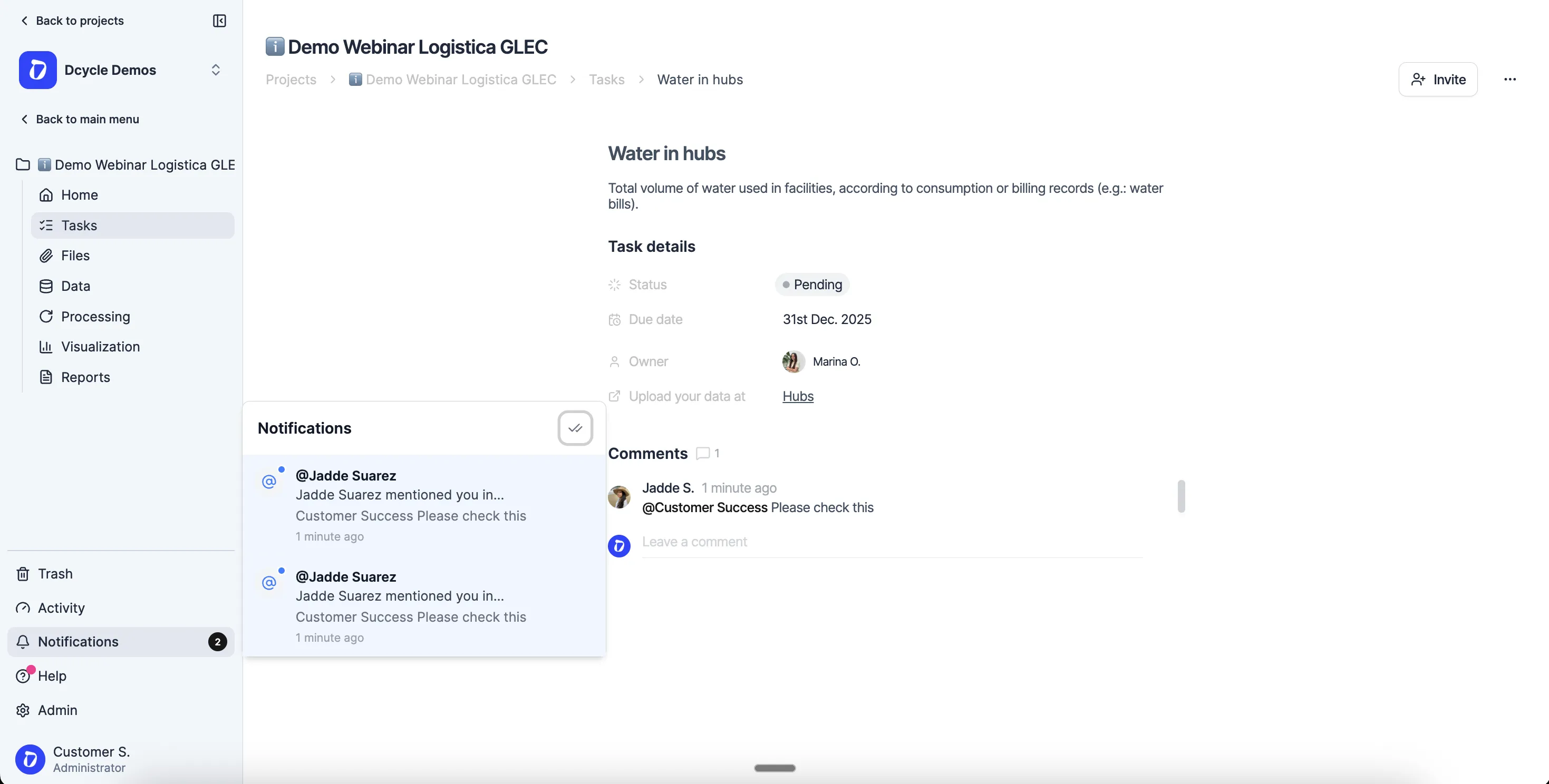 Vermeldingen in reacties – Werk samen in realtime