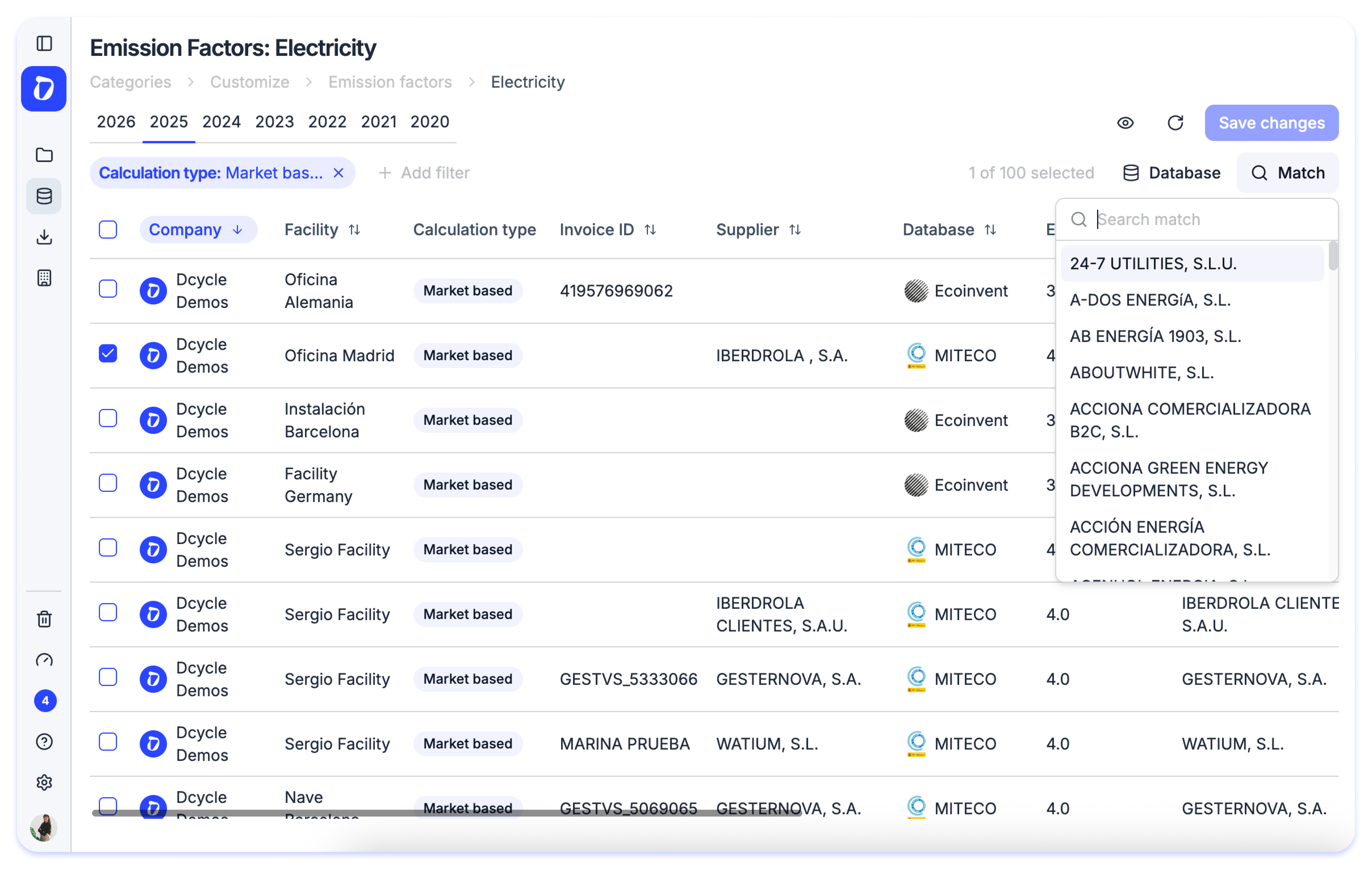 You can now edit the exact references of your emission factors