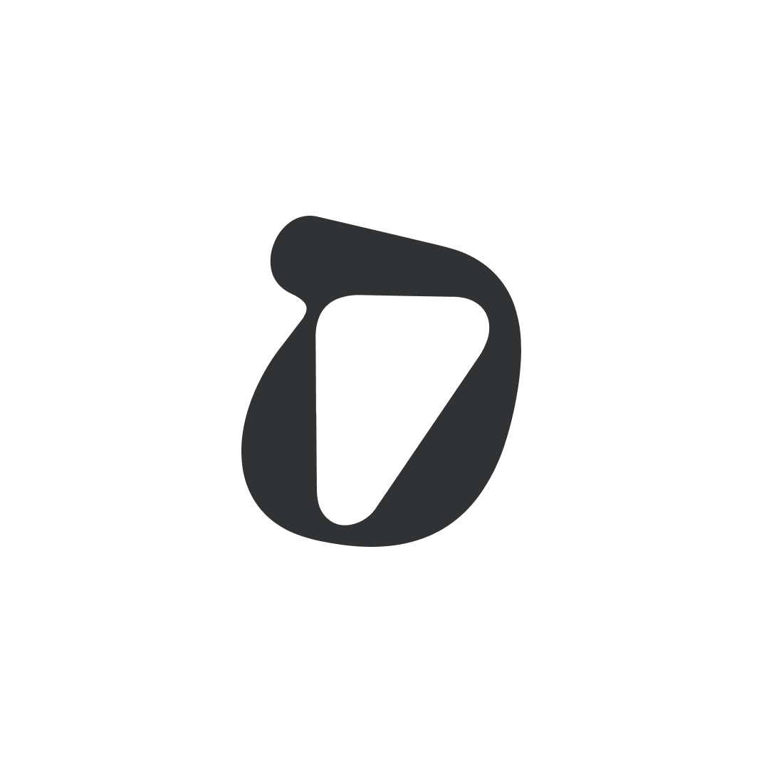 D mark on white
