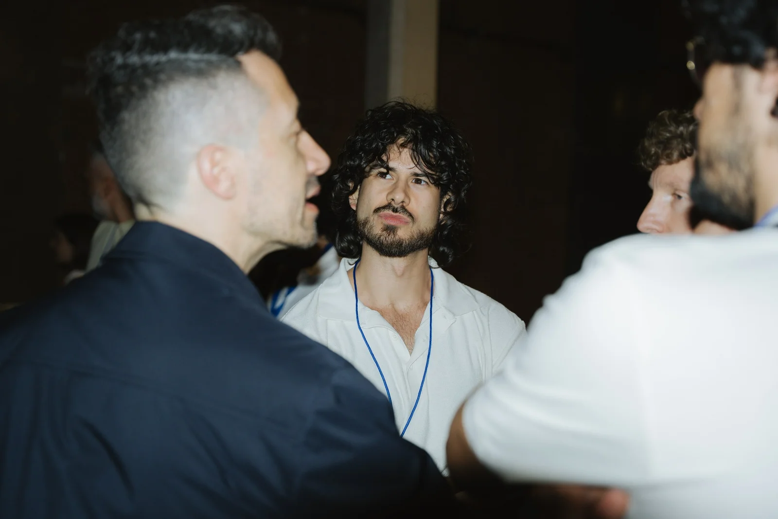 Attendees talking during the post-event networking and beers at Ahead Madrid