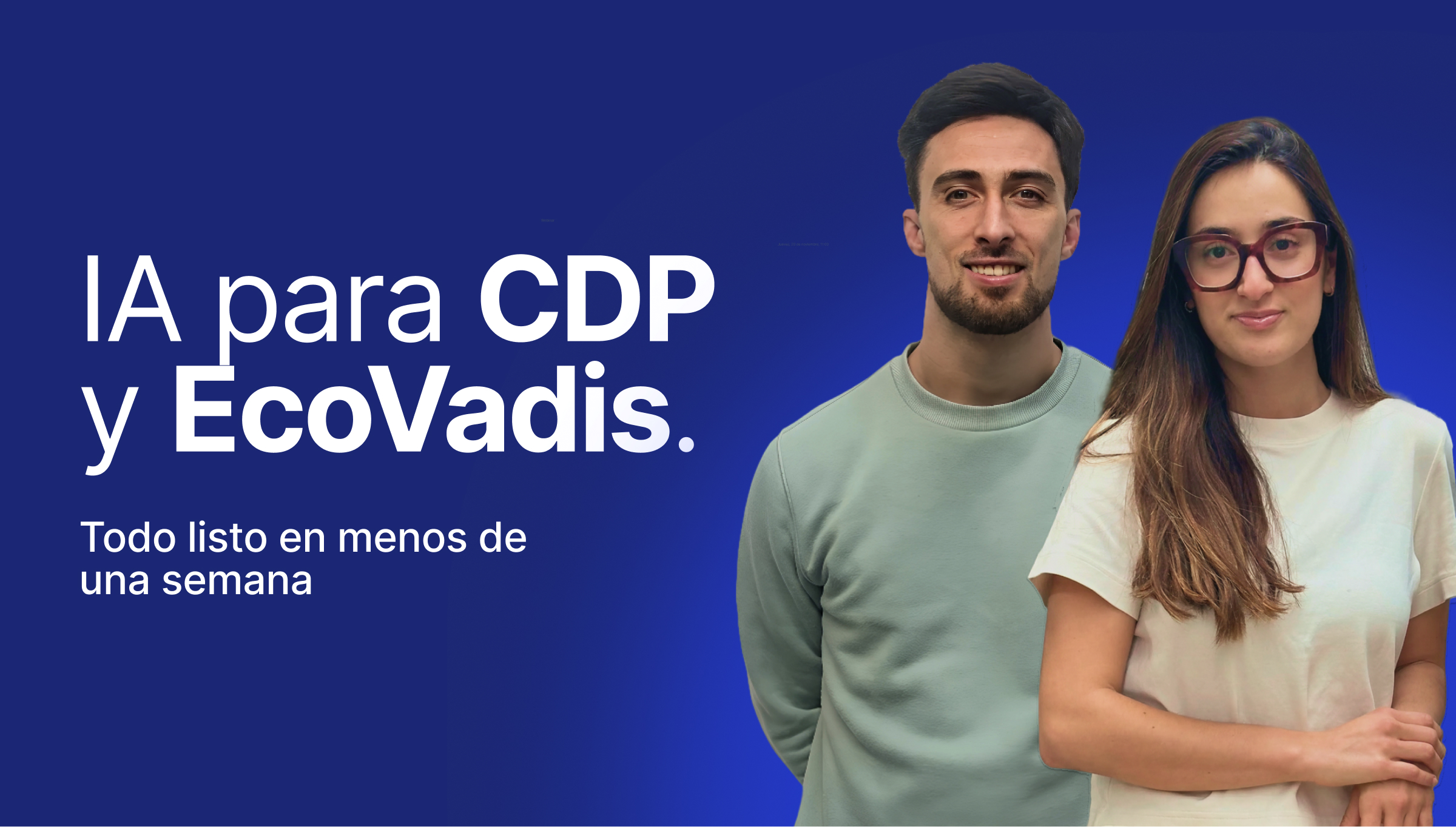 Webinar 28 mayo: IA para el CDP y EcoVadis, listo en 1 semana
