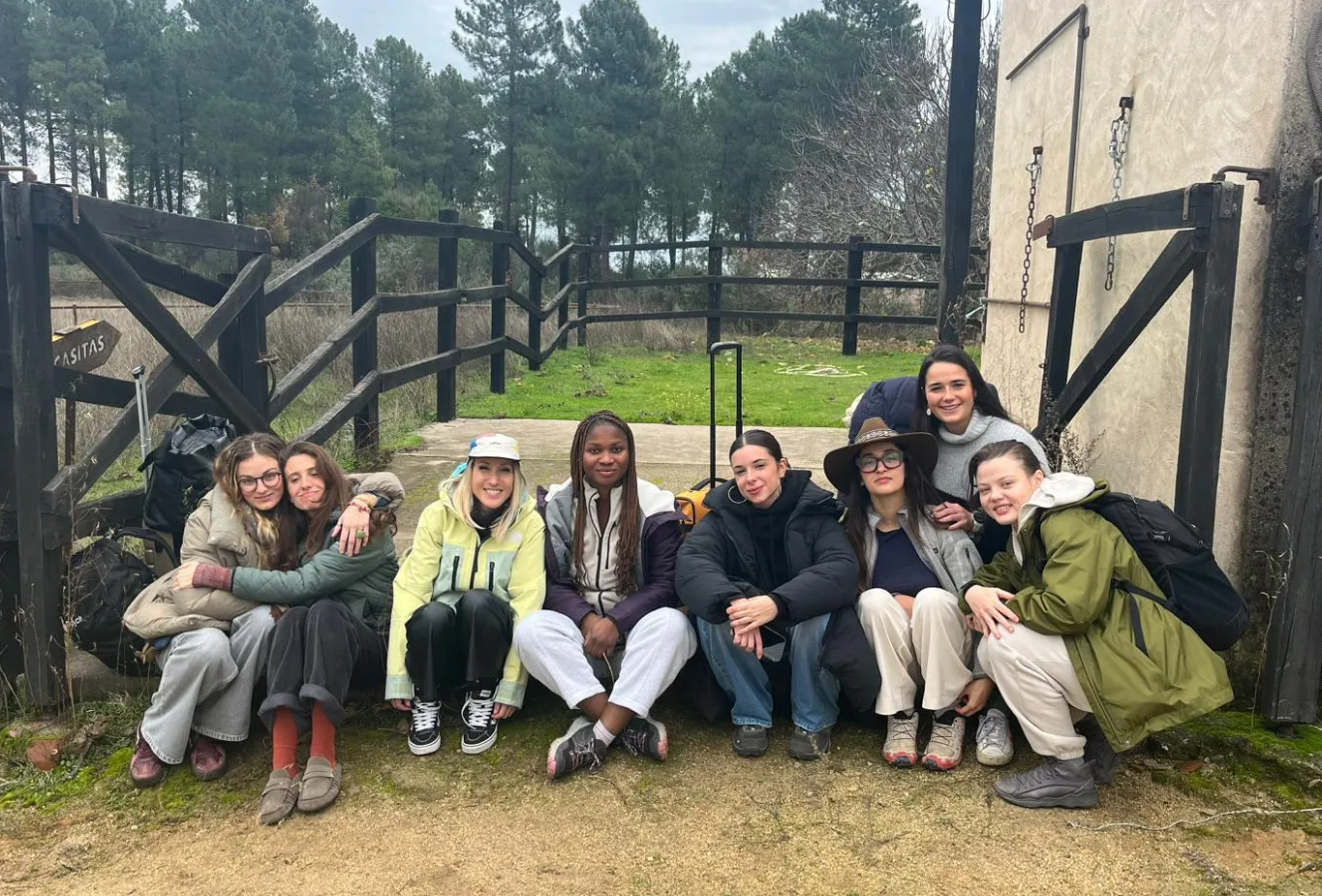 Team tijdens een retraite op het platteland
